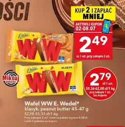 Lewiatan Wafel WW E. Wedel Peanut Butter oferta