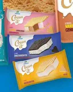 Lewiatan Lody sandwich śmietankowe z kawałkami czekolady Cream it oferta