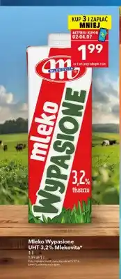 Lewiatan Mleko Wypasione UHT 3,2% Mlekovita oferta