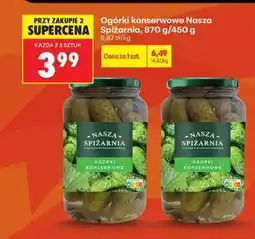 Biedronka Ogórki konserwowe Nasza Spiżarnia, 870 g/450 g oferta