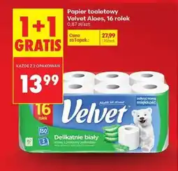 Biedronka Papier toaletowy Velvet Aloes, 16 rolek oferta