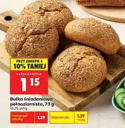 Biedronka Bułka śniadaniowa pełnoziarnista, 73 g oferta
