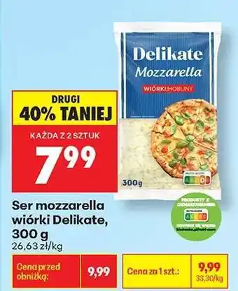 Biedronka Ser mozzarella wiórki Delikate, 300 g oferta