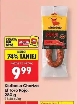 Biedronka Kiełbasa Chorizo El Toro Rojo, 280 g oferta