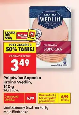 Biedronka Polędwica Sopocka Kraina Wędlin 140 g oferta