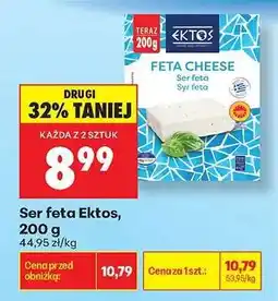 Biedronka Ser feta Ektos, 200 g oferta