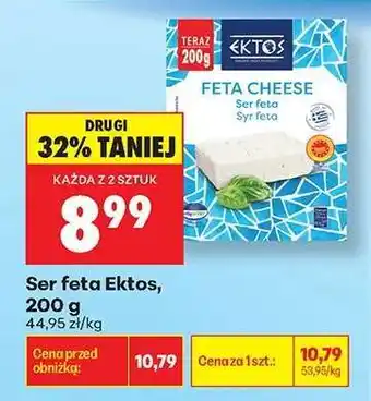Biedronka Ser feta Ektos, 200 g oferta