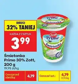 Biedronka Śmietanka Primo 30 Zott , 200 g oferta