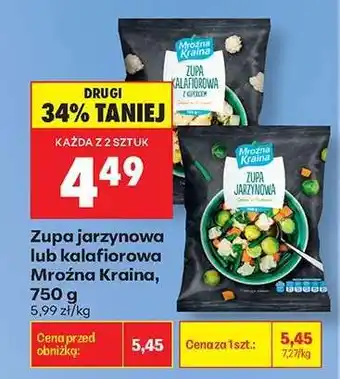 Biedronka Zupa jarzynowa lub kalafiorowa Mroźna Kraina , 750 g oferta
