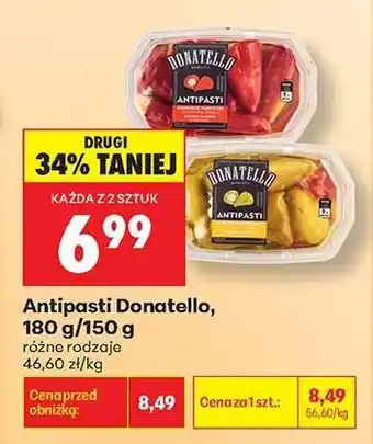 Biedronka Antipasti Donatello 180 g 150 g oferta
