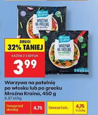Biedronka Warzywa na patelnię po włosku lub po grecku Mroźna Kraina 450 g oferta