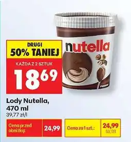 Biedronka Lody Nutella, 470 ml oferta