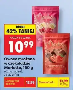 Biedronka Owoce mrożone w czekoladzie Marletto, 150 g oferta