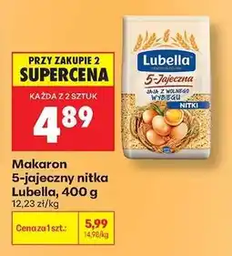 Biedronka Makaron 5-jajeczny nitka Lubella, 400 g oferta