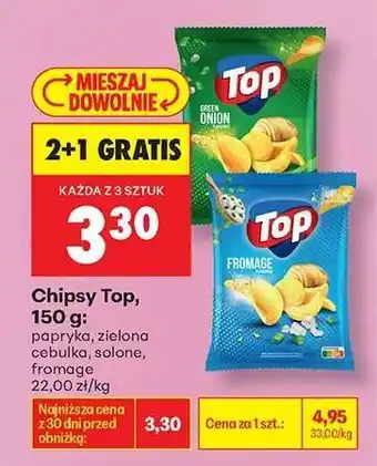 Biedronka Chipsy Top, 150 g oferta