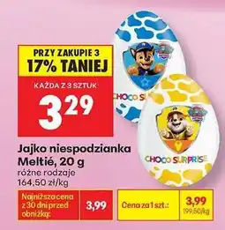 Biedronka Jajko niespodzianka Meltié, 20 g oferta