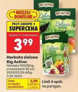 Biedronka Herbata zielona BIG-ACTIVE oferta