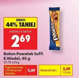 Biedronka Baton Pawełek toffi E.Wedel, 45 g oferta