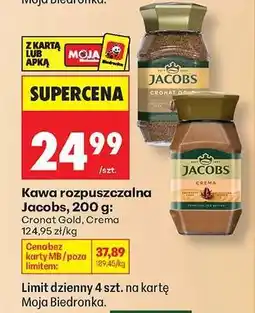 Biedronka Kawa rozpuszczalna Jacobs, 200 g oferta