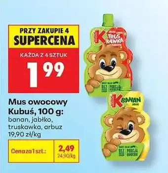 Biedronka Mus owocowy Kubuś, 100 g oferta