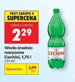 Biedronka Woda średnio nasycona Cechini, 1,75 l oferta