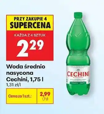 Biedronka Woda średnio nasycona Cechini, 1,75 l oferta