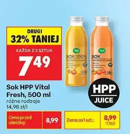 Biedronka Sok HPP Vital Fresh, 500 ml oferta