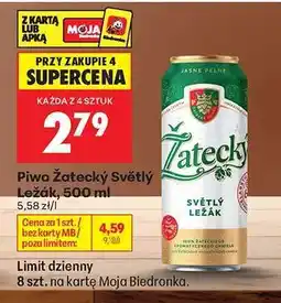Biedronka Piwo Žatecký Světlý ležák 500 ml oferta