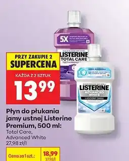 Biedronka Płyn do płukania jamy ustnej Listerine Premium , 500 ml oferta