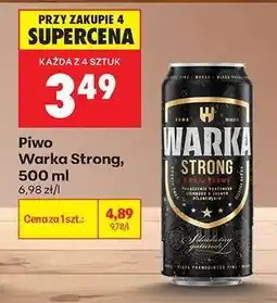 Biedronka Piwo Warka Strong, 500 ml oferta