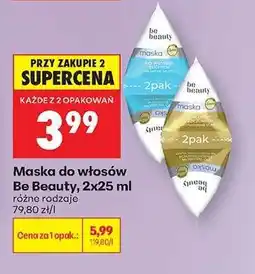 Biedronka Maska do włosów Be Beauty, 2x25 ml oferta