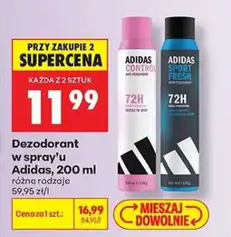 Biedronka Dezodorant w spray’u Adidas, 200 ml oferta