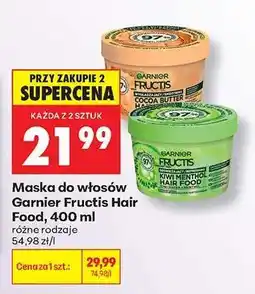 Biedronka Maska do włosów Garnier Fructis Hair Food, 400 ml oferta
