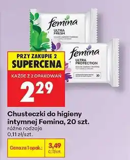 Biedronka Chusteczki do higieny intymnej Femina 20 szt oferta