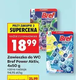Biedronka Zawieszka do WC Bref Power Aktiv, 4x50 g oferta