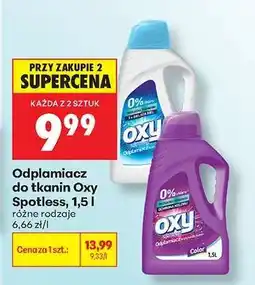 Biedronka Odplamiacz do tkanin Oxy Spotless, 1,5 l oferta