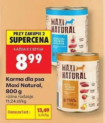 Biedronka Karma dla psa Maxi Natural, 800 g oferta