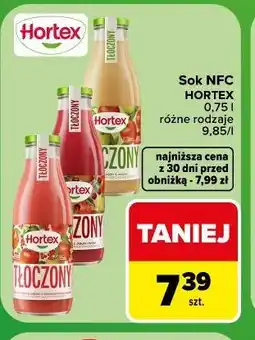 Carrefour Sok NFC Hortex różne rodzaje oferta