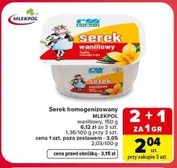 Carrefour Serek homogenizowany waniliowy Mlekpol oferta