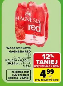 Carrefour Woda smakowa Magnesia Red oferta
