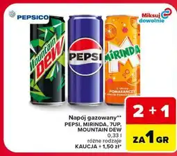 Carrefour Napój gazowany PEPSI, MIRINDA, 7UP, MOUNTAIN DEW oferta