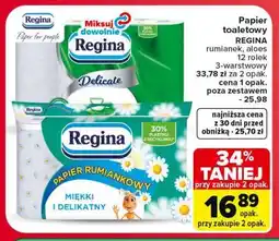 Carrefour Papier toaletowy REGINA rumianek, aloes oferta