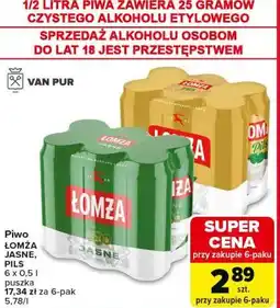 Carrefour Piwo ŁOMŻA JASNE, PILS oferta