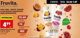 Biedronka Jogurt pitny Fruvita Low Carb oferta