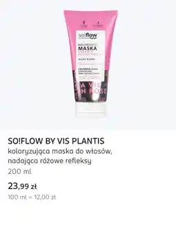 Rossmann SO!FLOW BY VIS PLANTIS koloryzująca maska do włosów, nadająca różowe refleksy oferta