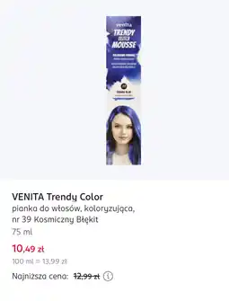 Rossmann VENITA Trendy Color pianka do włosów, koloryzująca, nr 39 Kosmetyczny Błękit oferta