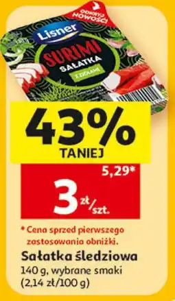 Auchan Sałatka śledziowa Lisner oferta