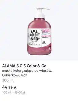 Rossmann ALAMA S.O.S Color & Go maska koloryzująca do włosów, Cukierkowy Róż oferta
