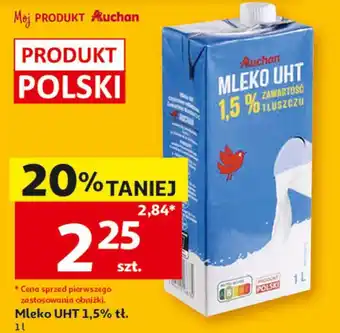 Auchan Mleko UHT 1,5% tł oferta