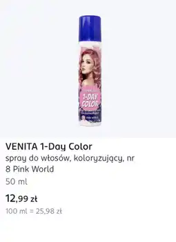 Rossmann VENITA 1-Day Color spray do włosów, koloryzujący, nr 8 Pink World oferta